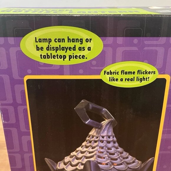 Gemmy Halloween Decor Gothic Lantern Flickering Light Hang or Set Down in Box - Picture 11 of 14